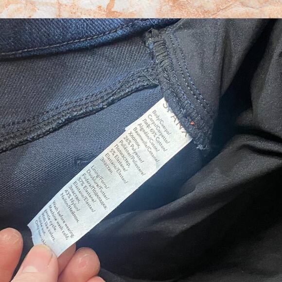 Spanx Dark Wash Skinny Jeans Jeggings High Stretch Size L - Picture 6 of 9